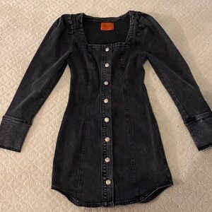Fabrik black denim dress